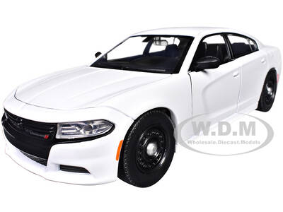 2023 Dodge Charger Pursuit Police Car White Custom Builder's Kit - Law Enforcement and Public Service Series 1/24 Diecast M...