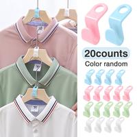 Clothes Hanger Connector Hooks 20 Counts, Plastic Connector Hooks Cascading Hangers, Space Saving Clothes Hanger Connector Ho...