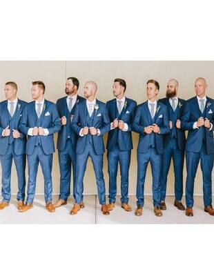 Mens Slim Fit 3 Piece Suits -  Vested Slim Fit Suit