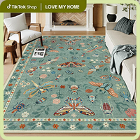 【Love My Home】Lahome Washable Insect Area Rugs –Soft, Ultra-Thin Non-Slip Stain-Resistant Rug for Living Room, Bedroom,...