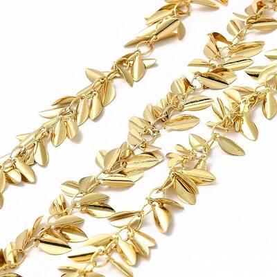 Brass Leaf Link Chains