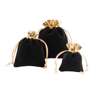 30Pcs 3 Style Rectangle Velvet Jewelry Bag