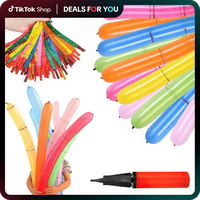 [100 Pack] Rocket Balloons Plus 1 Easy-To-Use Pump - Party Pack, No Need for A Refill - Watch Each Screaming Balloon Rocket t...