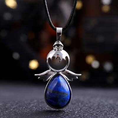 Angel Wings Crystal Teardropt Pendant Necklaces