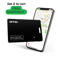 OTIC Wallet Smart Card(iOS Only), Wireless Chargeable Wallet Finder. Works with Apple Find My, Item Tracker for Wallet, Lugga...