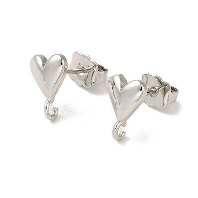 Rack Plating Brass Studs Earrings Findings