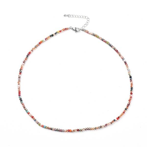 Faceted Glass Beaded Necklaces