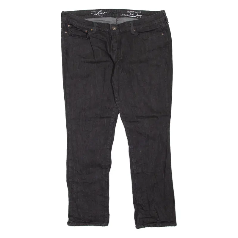 LEVI'S Slight Curve Womens Jeans Black Slim Skinny W34 L34