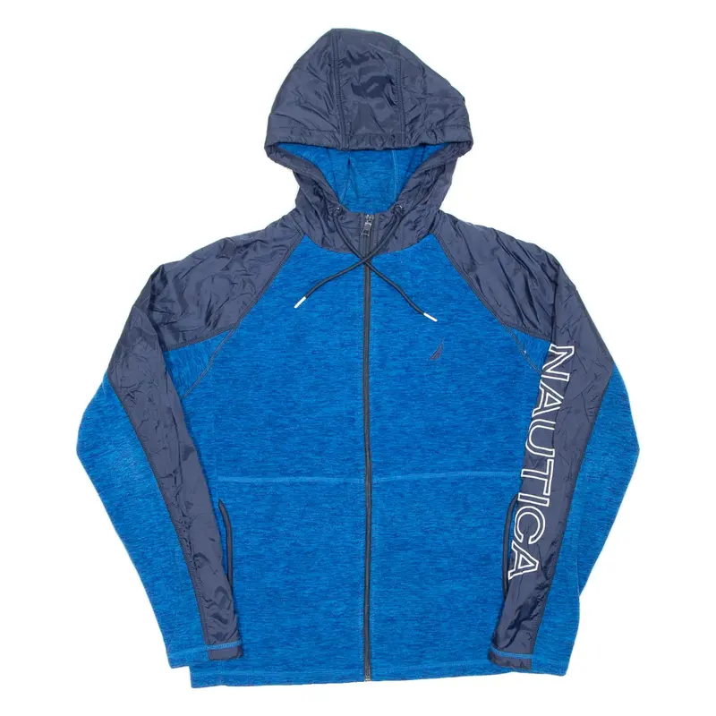 NAUTICA Mens Blue Hoodie Full Zip M