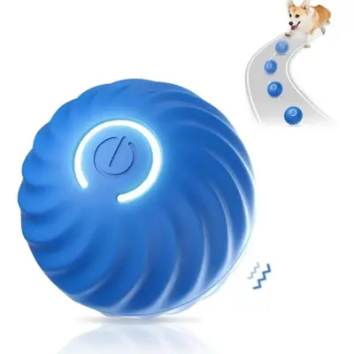 Gift For Pets, Durable Electric Pet Chew Toy, Interactive Dog Teething Toy, Indoor & Outdoor Fun Toy for Dogs & Cats, Valent...