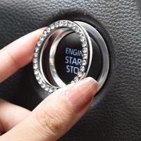 Rhinestone Decor Car Engine Start Stop Button Ring Sticker, Car Engine Start Stop Button Cover, Car Interior Accessories for ...