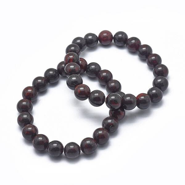 Natural Brecciated Jasper Bead Stretch Bracelets