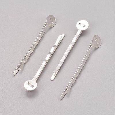 Silver Color Plated Iron Hair Bobby Pin Findings