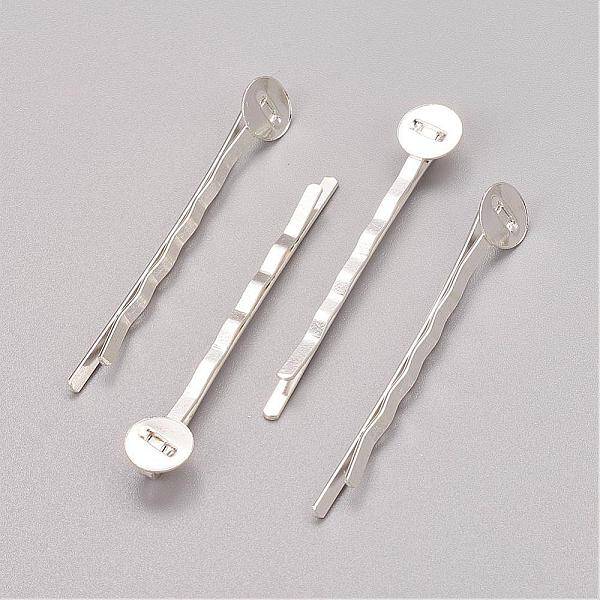 Silver Color Plated Iron Hair Bobby Pin Findings