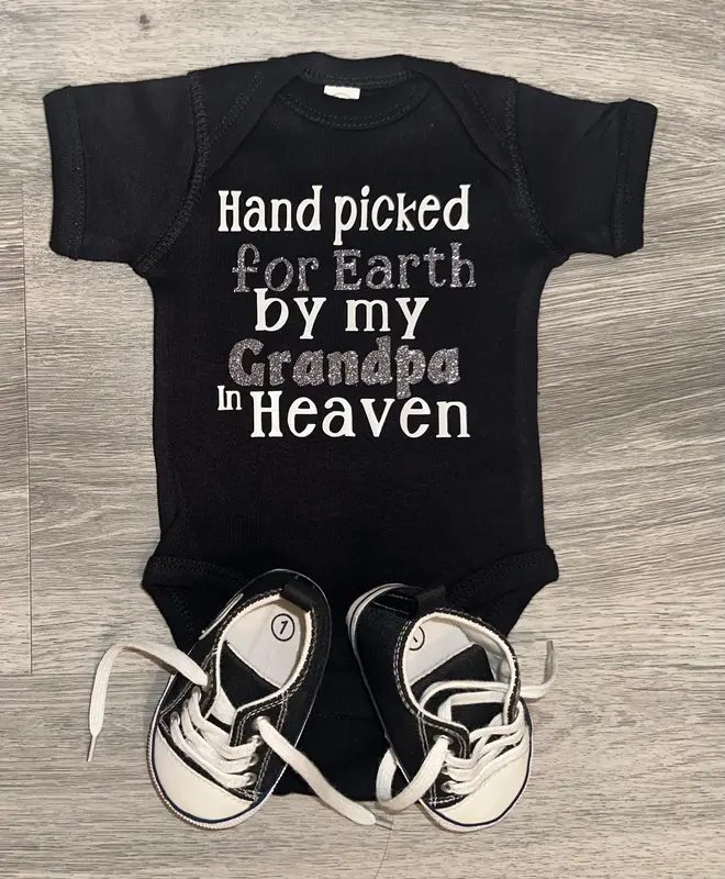 Hand Picked For Earth By My Grandpa In Heaven Bodysuit