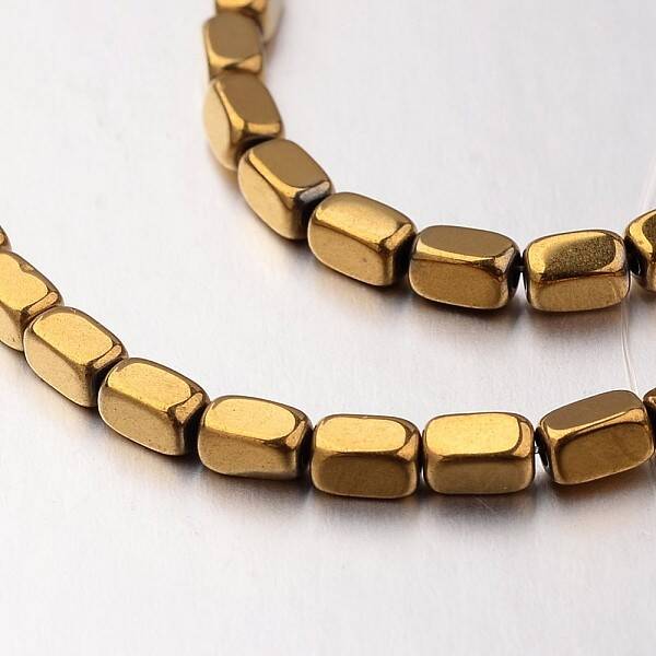 Electroplate Non-magnetic Synthetic Hematite Bead Strands