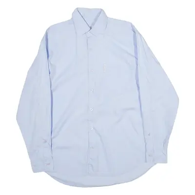 ARMANI EXCHANGE Mens Plain Shirt Blue Long Sleeve M