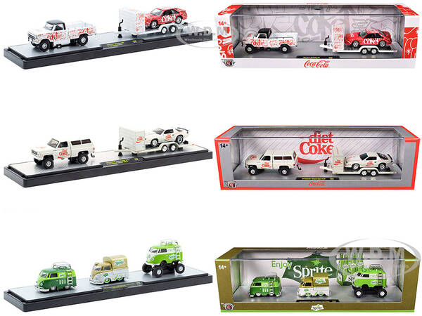 Auto Haulers Soda Set of 3 pieces Release 39 Limited Edition to 8000 pieces Worldwide 1/64 Diecast Models by M2 Machines
