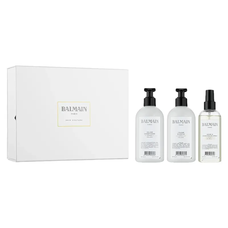 Set Balmain: Shampoo volumizzante idratante 300 ml + Balsamo volumizzante idratante 300 ml + Spray volumizzante condizionante...