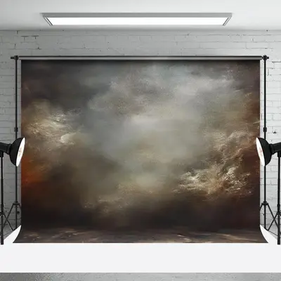 Retro Grey Old Master Baby Portrait Photo Backdrop - Aperturee