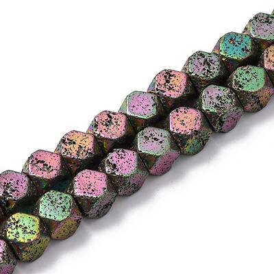 Electroplated Natural Lava Rock Beads Strands