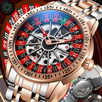 A Hollow Skeleton Design With Automatic Mechanical Movement, Stainless Steel Waterproof Business Luxury Watch For Men With A ...