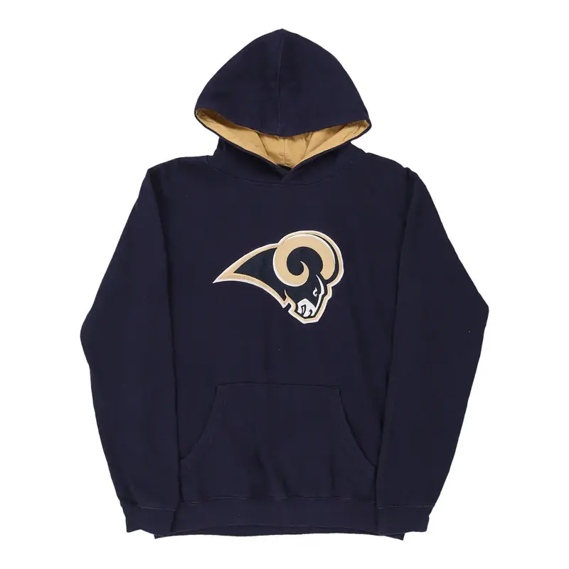 Age 12-13 Los Angeles Rams Nfl Team Apparel NFL Hoodie - Large Navy Cotton Blend