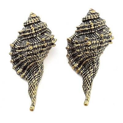 Brass Conch Figurines Statues for Home Desktop Feng Shui Ornament