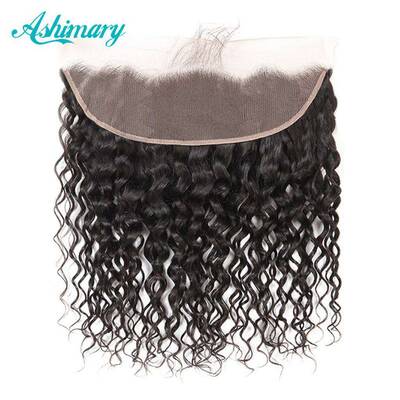 Water Wave 13x4 Lace Frontal Closure 100% Real Human Hair-AshimaryHair.com