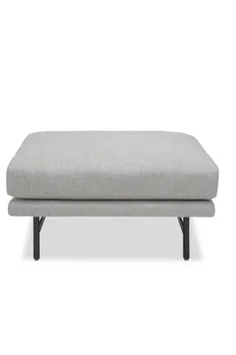 Light Gray Upholstered Ottoman | Liang & Eimil Mossi