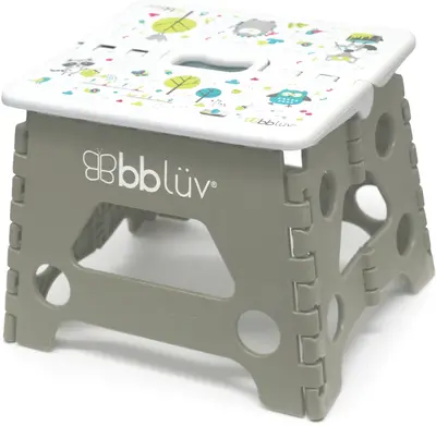 BBLÜV Stëp folding step stool for children 22 x 18 x 18.2cm grey 18m+
