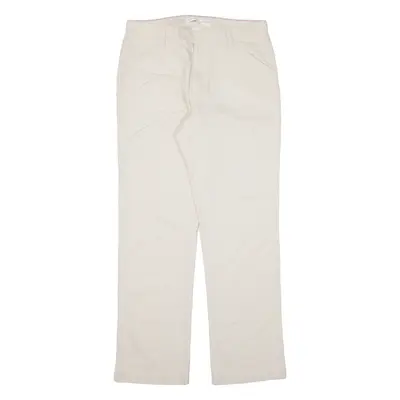 TOMMY HILFIGER Womens Trousers Cream Relaxed Straight W32 L30