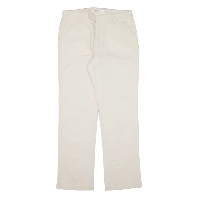 TOMMY HILFIGER Womens Trousers Cream Relaxed Straight W32 L30