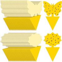 Sticky Fly Traps 48PCS for Indoor & Outdoor Use - Safe for Use, No Magnets, No Batteries, Made in the USA