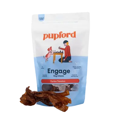 Pupford Turbo Beef Tendon Chews for Dogs & Puppies, All-Natural Dog Chew with Glucosamine for Joint Health, Long-Lasting Toy,...
