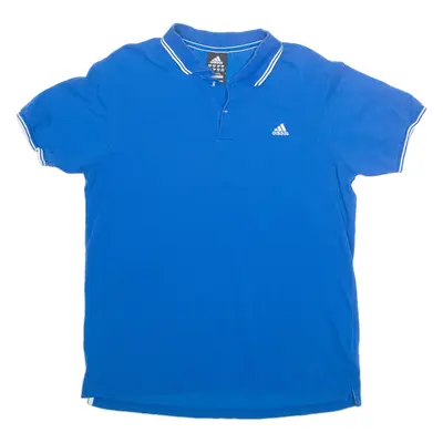 ADIDAS CLIMA 365 Mens Polo Shirt Blue XL