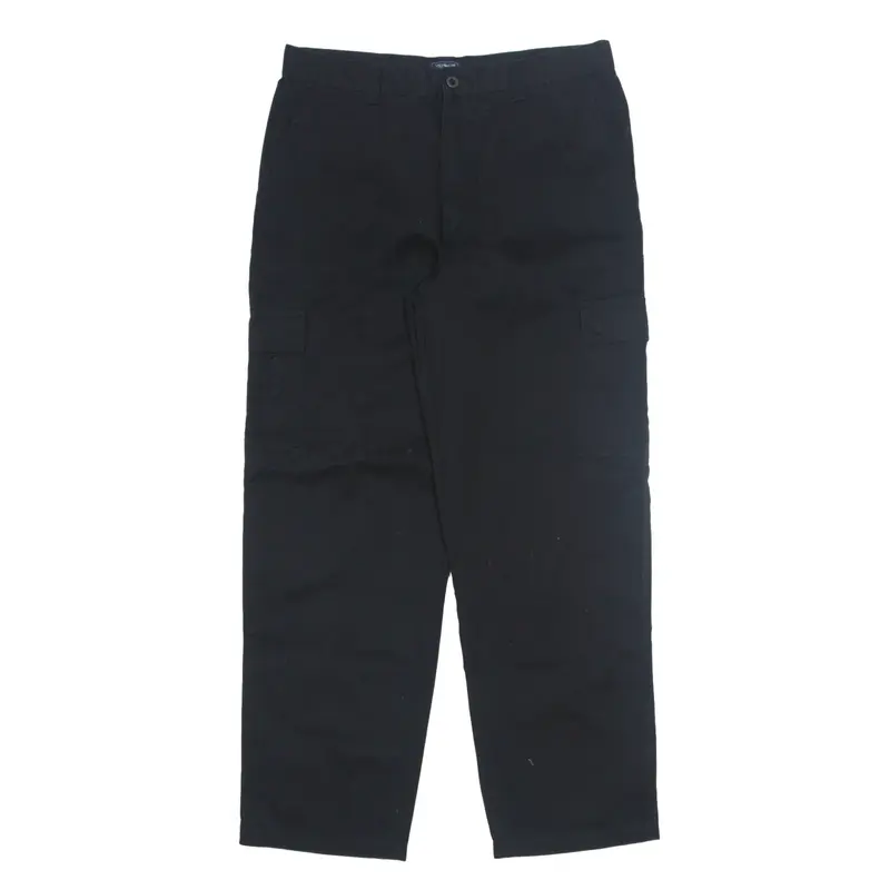 ARIZONA Cargo Trousers Black Regular Straight Mens W24 L32