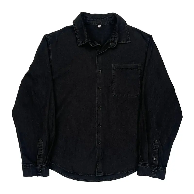 Unbranded Denim Shirt - XL Black Cotton