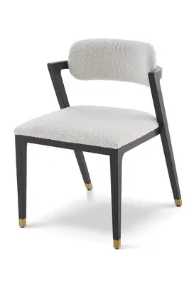 Black Ash Bouclé Sand Dining Chair | Liang & Eimil Greta