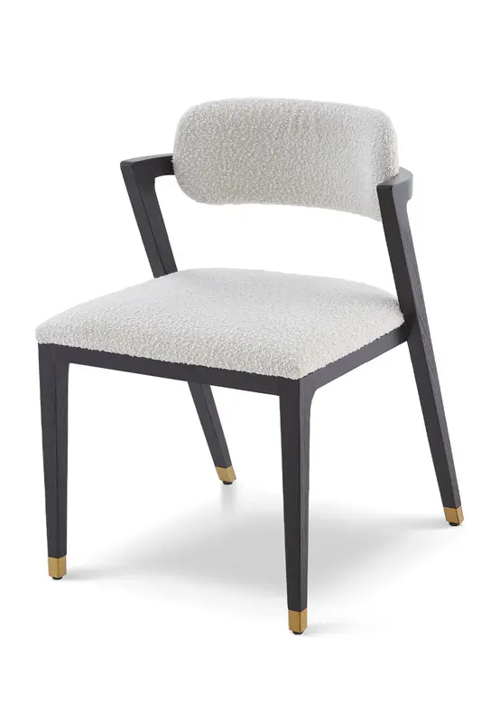 Black Ash Bouclé Sand Dining Chair | Liang & Eimil Greta