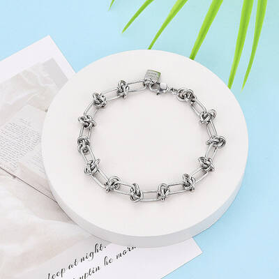 Brass Paperclip Chain Bracelets for Women