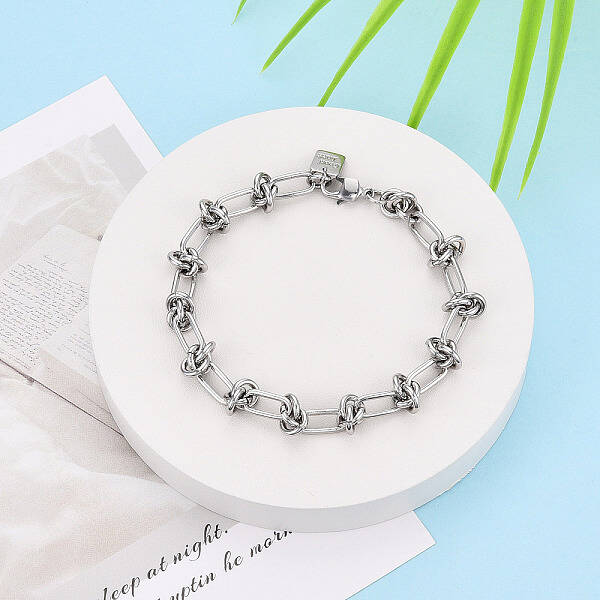Brass Paperclip Chain Bracelets for Women