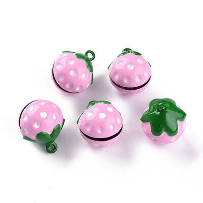 Baking Painted Brass Bell Pendants