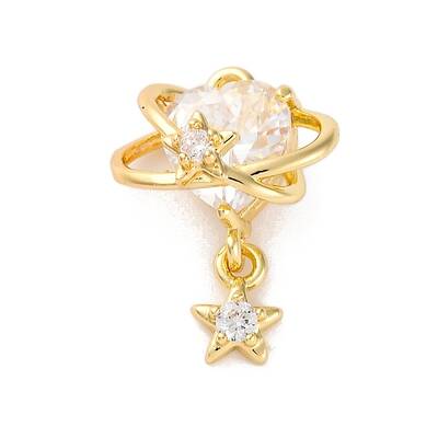 Brass Micro Pave Cubic Zirconia Pendants