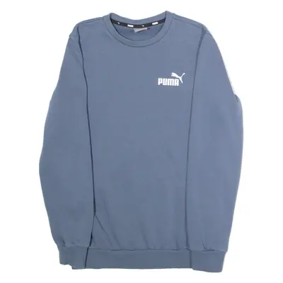 PUMA Mens Sweatshirt Blue Crew Neck XS
