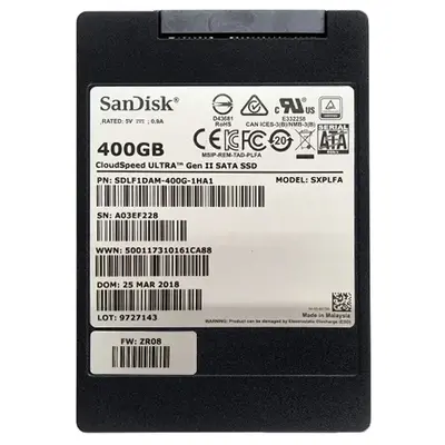 SDLF1DAM-400G-1HA1 SanDisk Cloud Speed Ultra Gen-II 400GB SATA 6Gb/s 7mm 15nm Multi-Level Cell 2.5-Inch Solid State Drive
