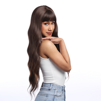 30-Inch Brown Golden Auburn Ombre Synthetic Synthetic Wig | 【Cap Included】 |