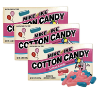 Mike and Ike Cotton Candy 4.25 oz - Pack of 3 Boxes  | Viral TikTok Candy | Sweet Chewy Candy Snack | Movie Theater Treat