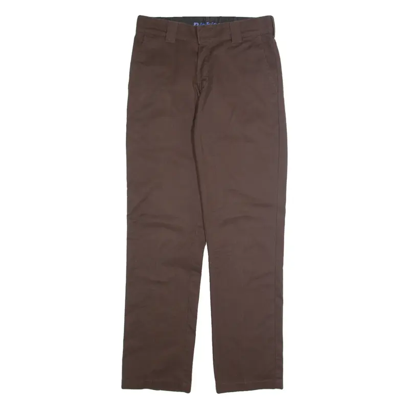 DICKIES Chino Mens Trousers Brown Regular Straight W30 L32