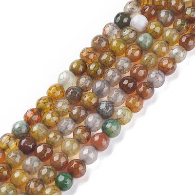 Dyed Natural Dragon Veins Agate Beads Strands